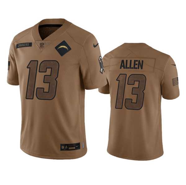 Mens Los Angeles Chargers #13 Keenan Allen 2023 Brown Salute To Service Limited Football Stitched Jersey Dyin->los angeles chargers->NFL Jersey